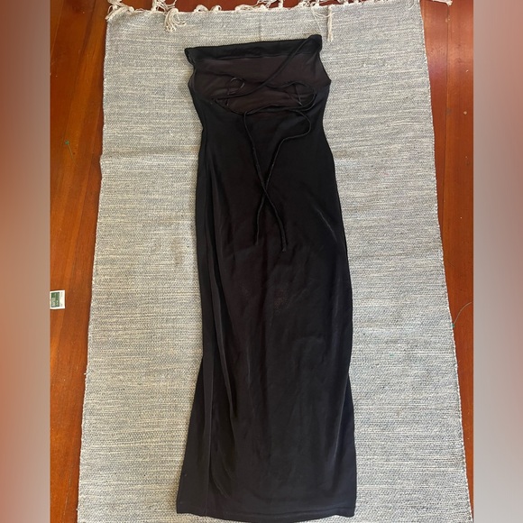 Hello Molly Black Midi Shimmer Evening Formal Dress - Picture 4 of 6